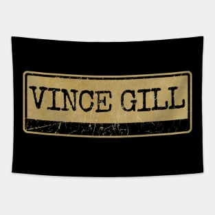 Aliska, text black retro - Vince Gill Tapestry