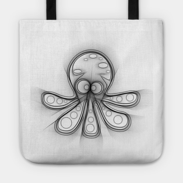 Line Drawing Octopus Octopus Tote Teepublic Au