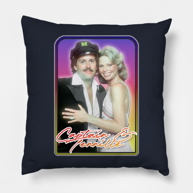 Captain & Tennille / Retro Fan Art Design Pillow by DankFutura