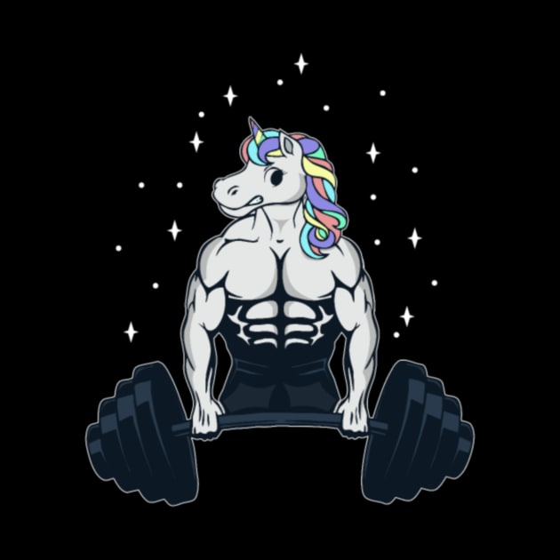 Unicorn Weightlifting unicorn by Nulian Sanchez