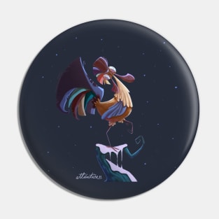 Rooster night Pin