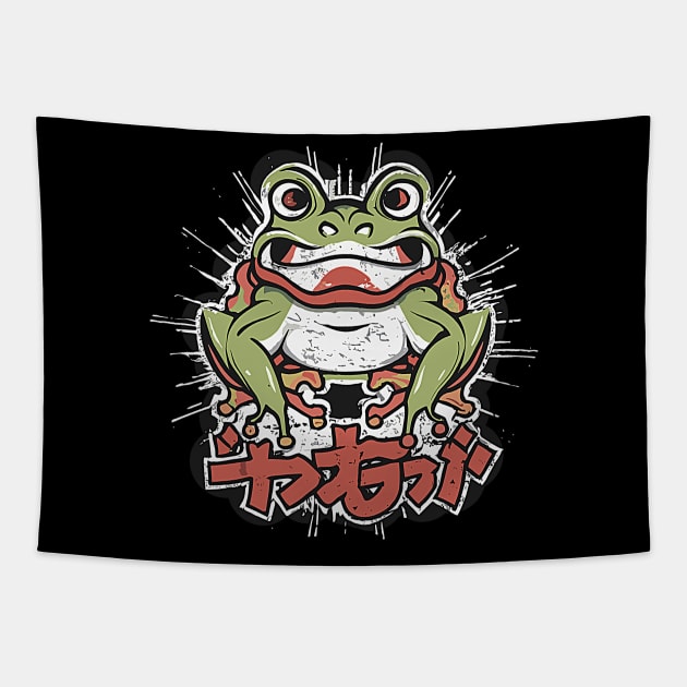 Angry Frog Tapestry by la chataigne qui vole ⭐⭐⭐⭐⭐