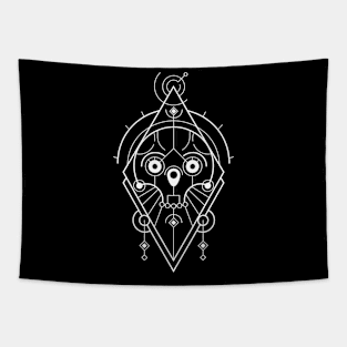 Skull Sacred Geometry Tapestry