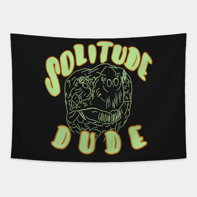 Solitude Dude Turtle Tapestry by encycloart