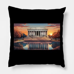 Lincoln Memorial at Sunset Pillow