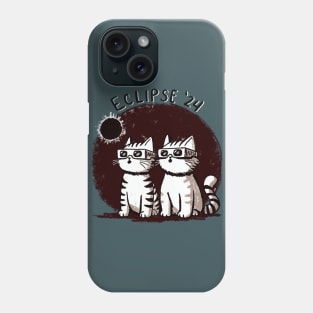 Solar Eclipse Cats Phone Case