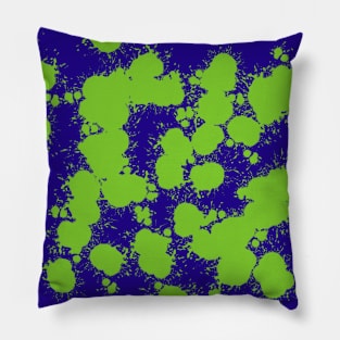 Lime Splatter Abstract Pillow