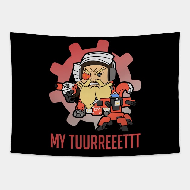 Cute torbjorn chibi design Tapestry by Dennaeric