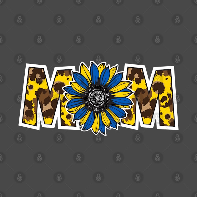 Ukrainian Mom Sunflower Ukraine Flag Colors by cacostadesign