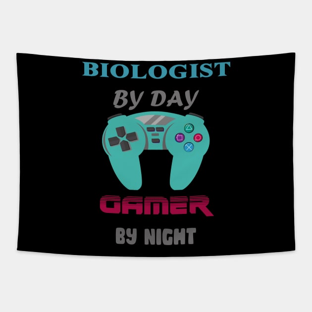 Biologist By Day Gaming By Night Tapestry by Get Yours