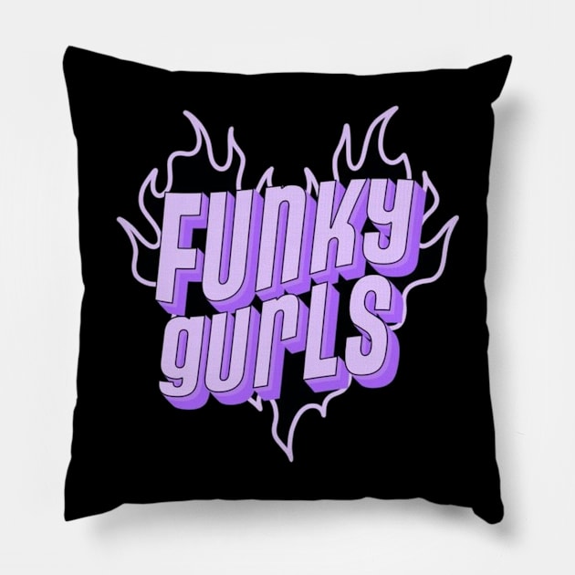 Funky gurls Pillow by West.trad