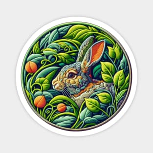 Bunny Hiding in Spring Magnet