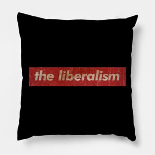 the liberalism - SIMPLE RED VINTAGE Pillow