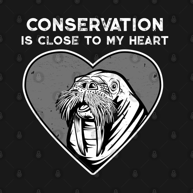 Walrus Conservation Heart by Peppermint Narwhal