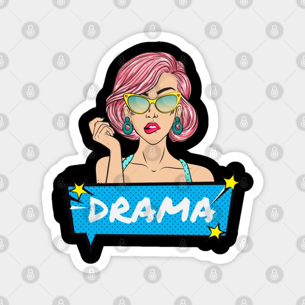 Drama Queen Pop Art Design Magnet by Stylecombinator