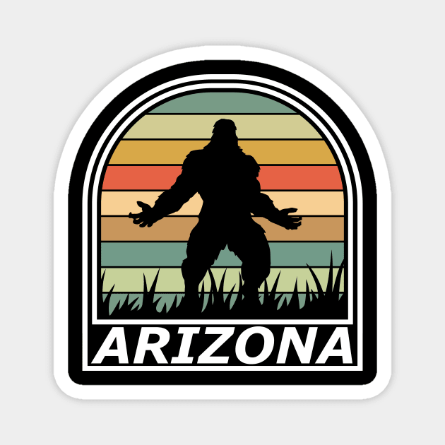 Bigfoot Arizona State Gift Magnet by The WYLD Tribe