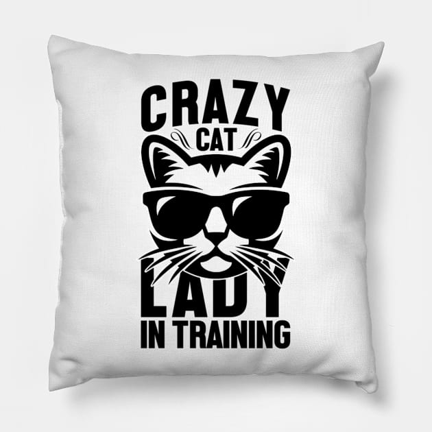 Crazy cat Pillow by tazannaophelia