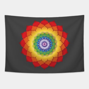 Rainbow Mandala Tapestry