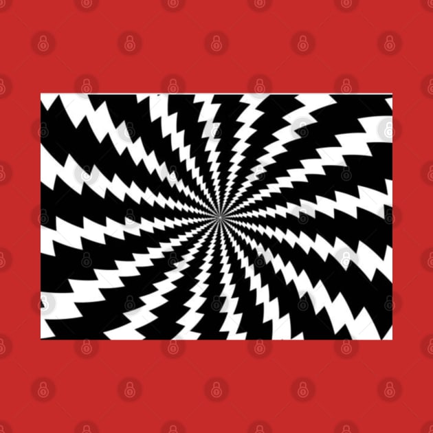 Black and white hypnotic illustion pattern by RubyCollection