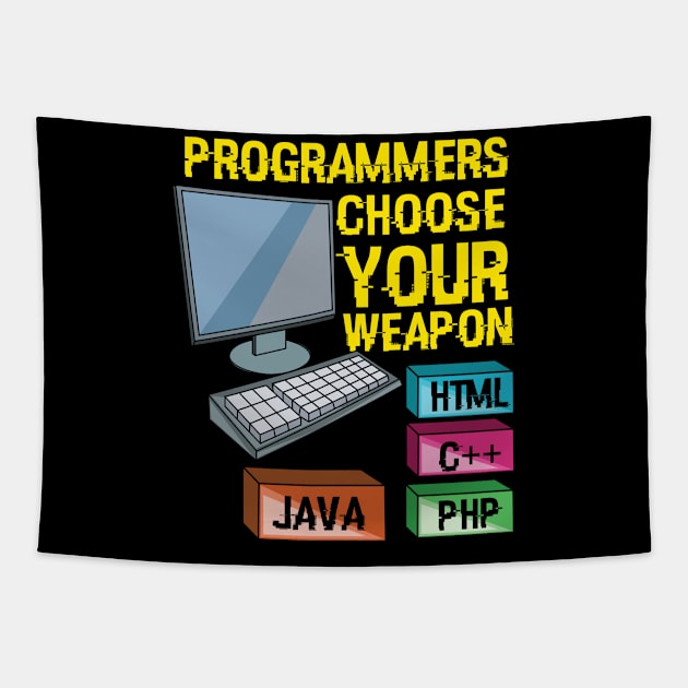 Programmers Choose Your Weapon Tapestry by seiuwe