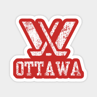 Distressed Ottawa PWHL Magnet