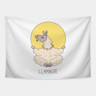 Llamaste illustration - cute llama meditating Tapestry