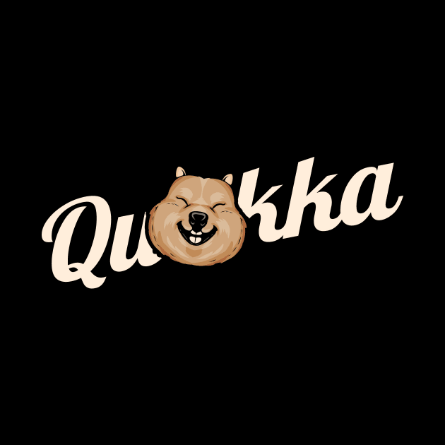 Funny Quokka logo with a smiling Quokka by SinBle