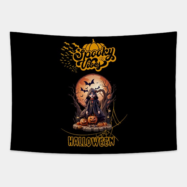 Cute Spooky Vibes halloween Tapestry by Bestworker