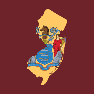 New Jersey Flag Map T-Shirt