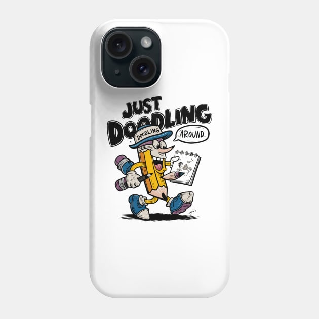 Just Doodling Around - Creative Pencil Character Phone Case by WEARWORLD