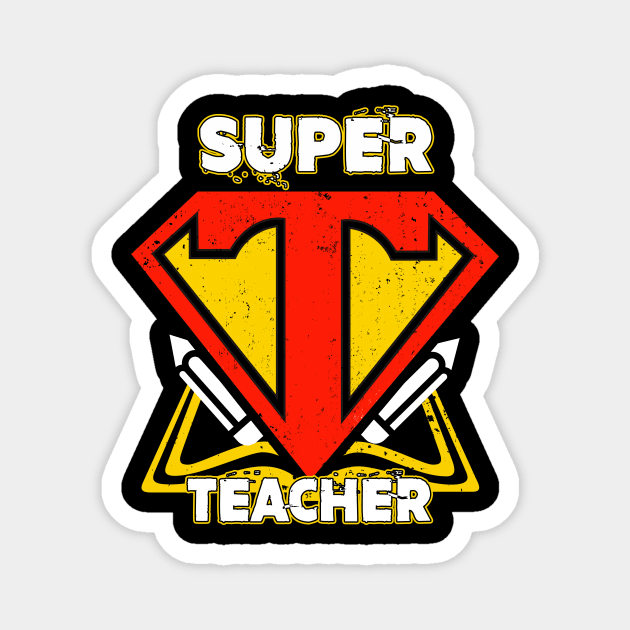 Superhero Teacher TShirt Teaching Magnet by danieldamssm