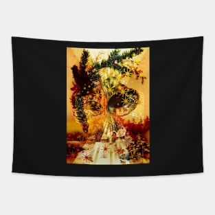Christmas tree and bell Tapestry