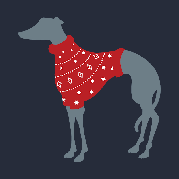 Christmas Whippet by elphimblue