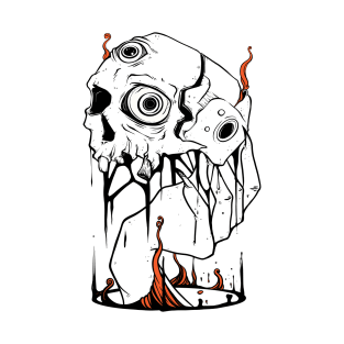 Skull And Hand Creepy Art T-Shirt