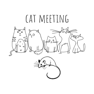 Cute cat meeting with mouse T-Shirt