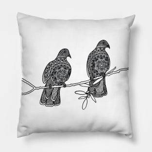 A Pair of Doves (Design on Front) Pillow