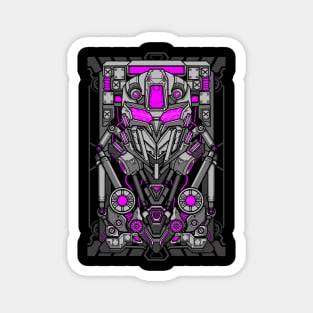 Mecha robot head shield card design Magnet