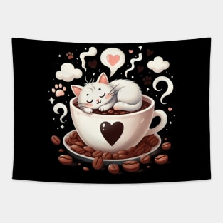 Catfé Au Lait: Where Felines Frolic and Coffee Flows Tapestry