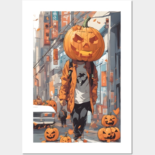 Cute Anime Girl with Long White Hair Holding Carved Pumpkin for Halloween  Stock Illustration - Illustration of scary, woman: 284385623