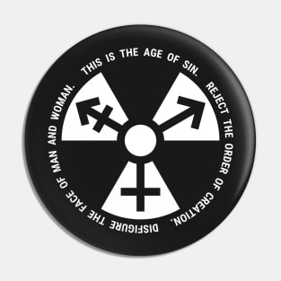 Trans Radiation - Papal Text - White Pin