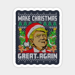 Funny Trump Make Christmas Great Again Ugly Sweaters Xmas Magnet