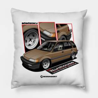 Brand logo bosozoku civic wagon Pillow