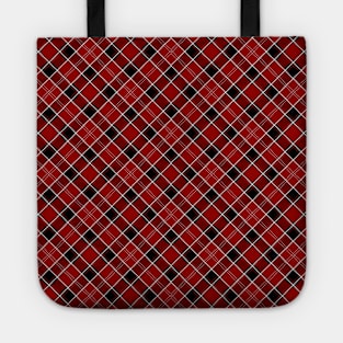 Scotland Tartan Red And Black Pattern Tote