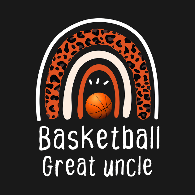 basketball Great uncle, basketball gift for Great uncle, Leopard Rainbow basketball gift by foxfieldgear