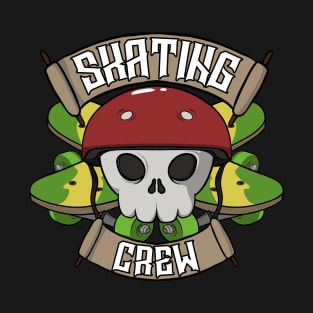 Skating crew Jolly Roger pirate flag T-Shirt