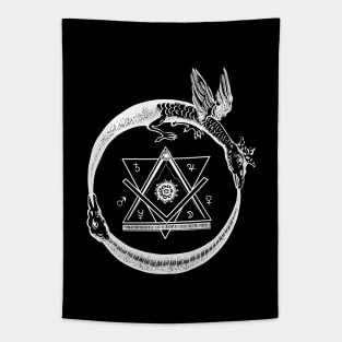 Ouroboros alchemy symbol Tapestry