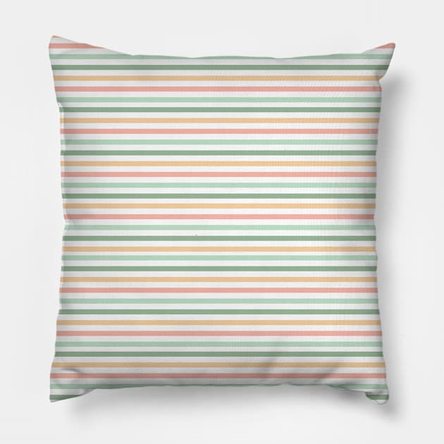 Womens Pastel Stripes Pillow by Hello Sunshine