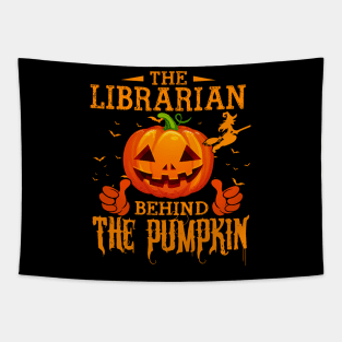 Mens The CHEF Behind The Pumpkin T shirt Funny Halloween T Shirt_LIBRARIAN Tapestry