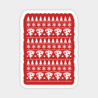 Pepperoni Pizza Ugly Christmas Jumper Pattern Magnet