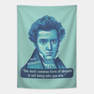 Søren Kierkegaard Portrait and Quote Tapestry